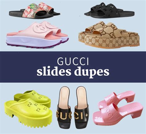 gucci slide dupes|Gucci knockoff slides for men.